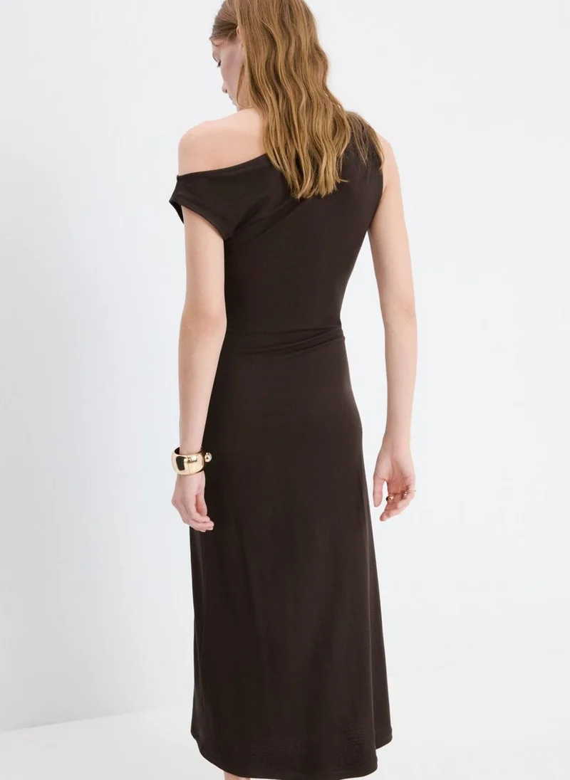 مانجو Asymmetric draped gown